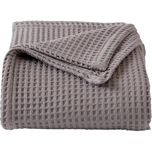 100% Cotton Waffle Weave Bed Blanket | Soft, Breathable, and Lightweight Blanket - Picture 8 of 8